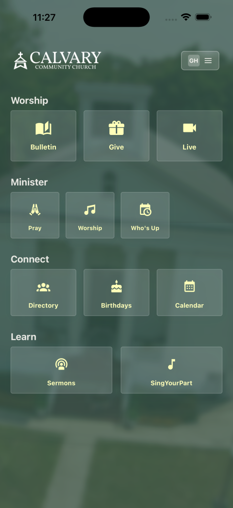 Calvary App Screenshot